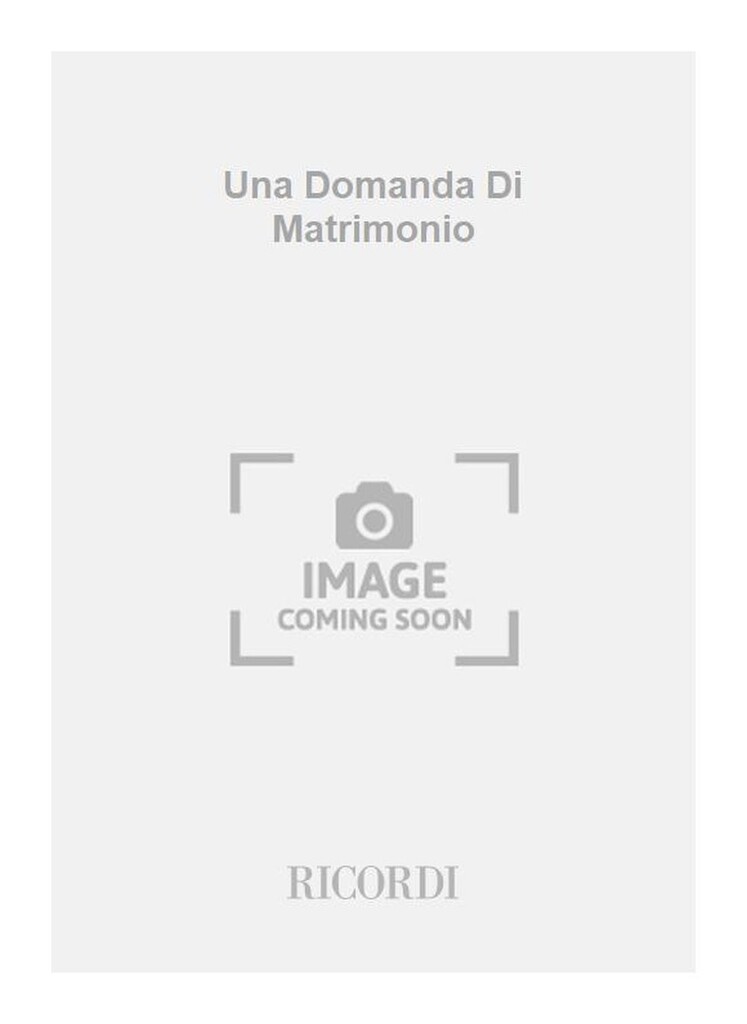 Una Domanda Di Matrimonio